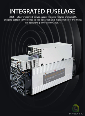 Microbt M30s BTC Asic Miner 38W 86Th / S 3268W SHA-256